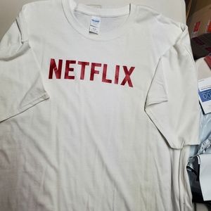 New white t shirt Red Netflix unisex 3XL